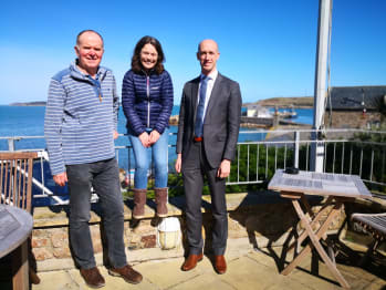 Isles of Scilly Wildlife Trust Chair & CEO with Isles of Scilly Steamship Group CEO